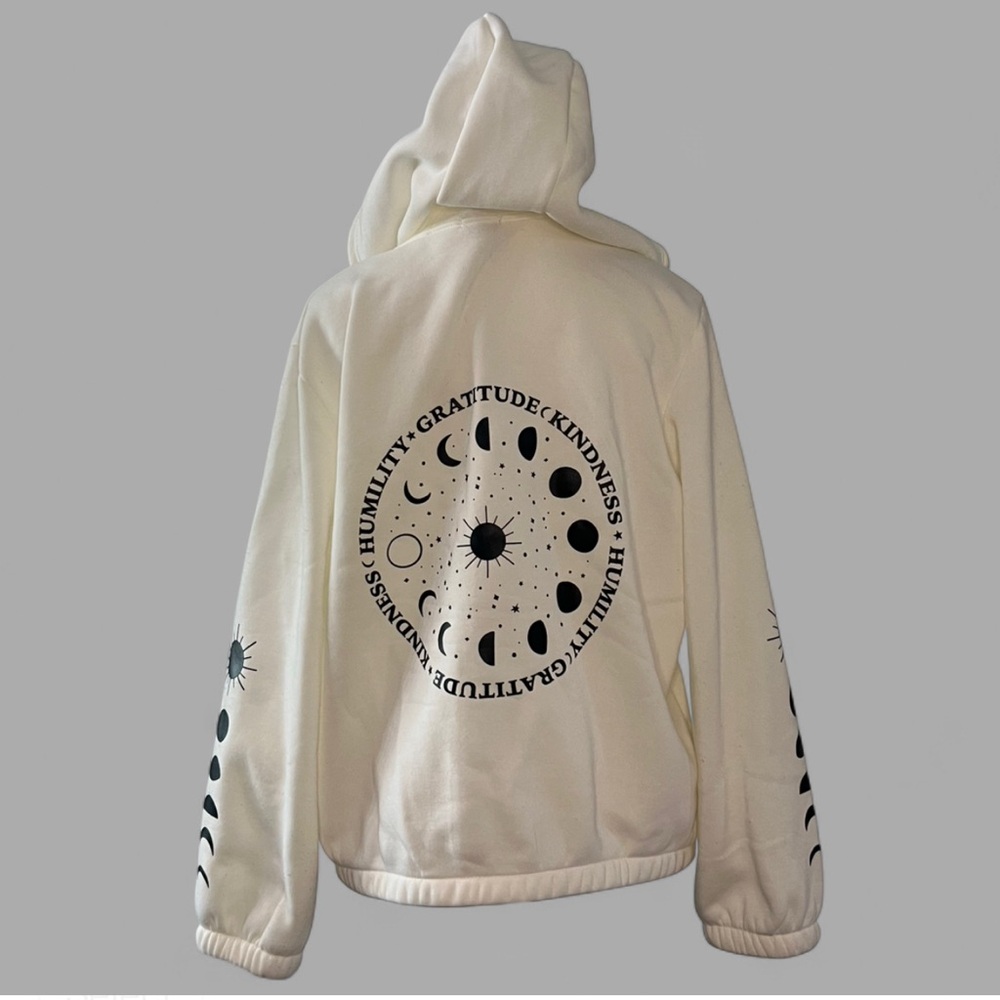 Angel Cult Hoodie with Celestial‎ Design Size Large